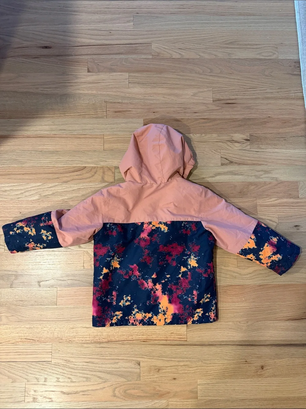 Swiss Tech Pink and Navy Splash Hooded Rain Jacket